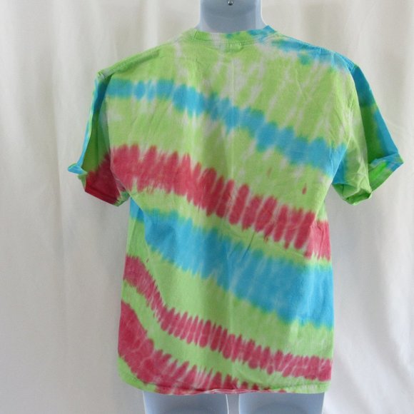 Port & Co. Essential Tee - Men's Unisex Adult Size L Stripe Tie Dyed T-Shirt - Picture 2 of 3